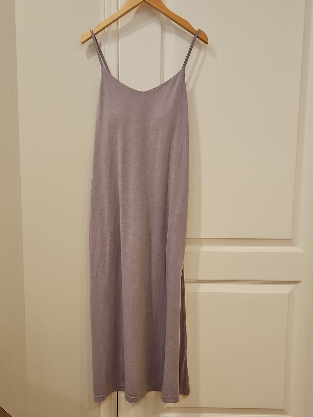 Purple Pajama Dress With Built In Bra Pads And Side Pockets